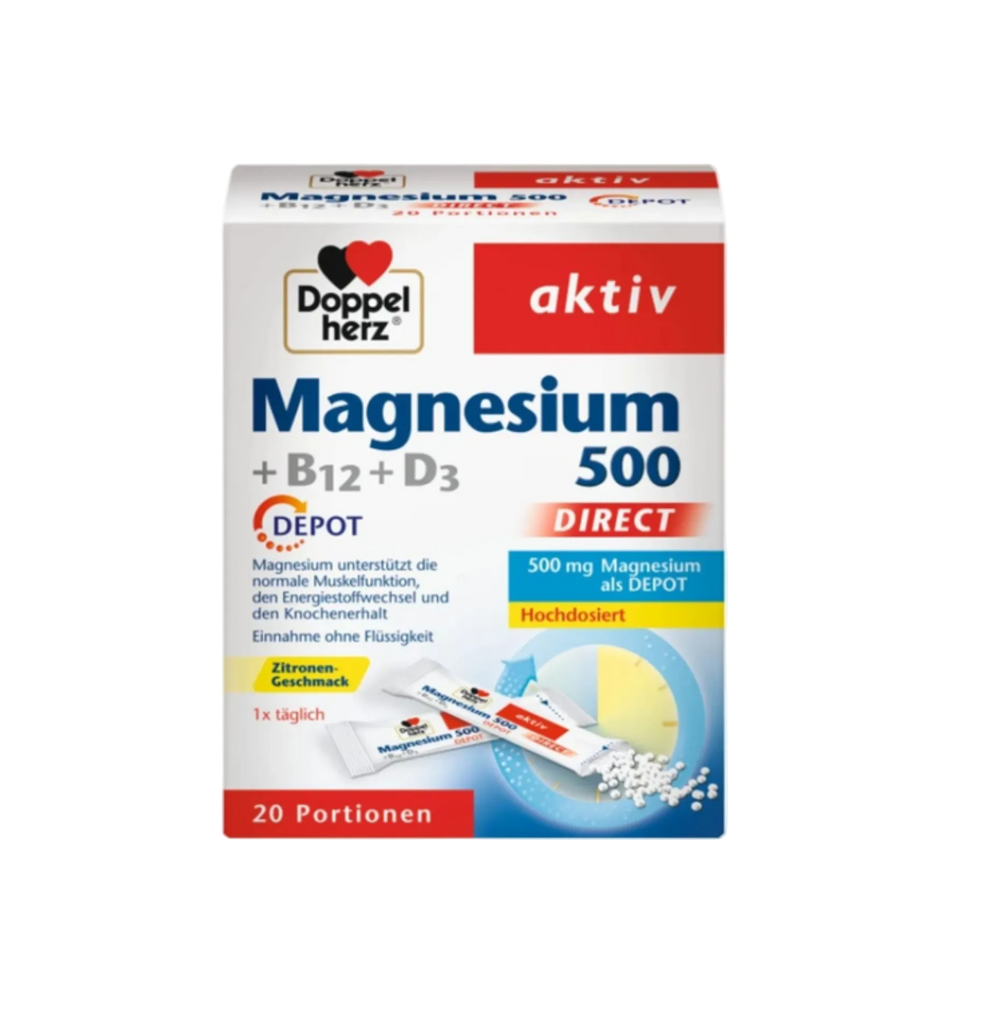 Doppelherz Aktiv Magnezijum 500 Direkt 20 kesica