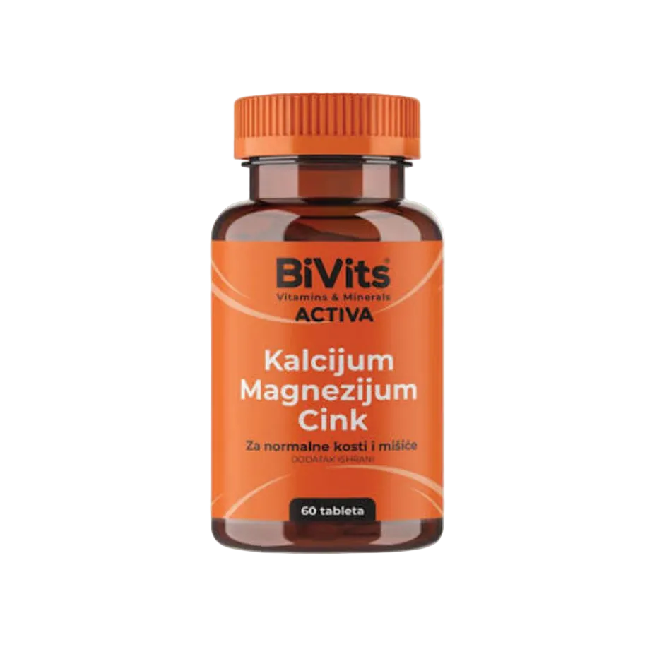 BiVits Activa supplement bottle with orange label on a white background