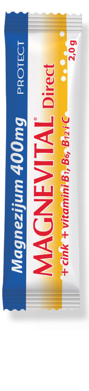 Magnevital Direct Magnesium 400 mg supplement packaging on a white background