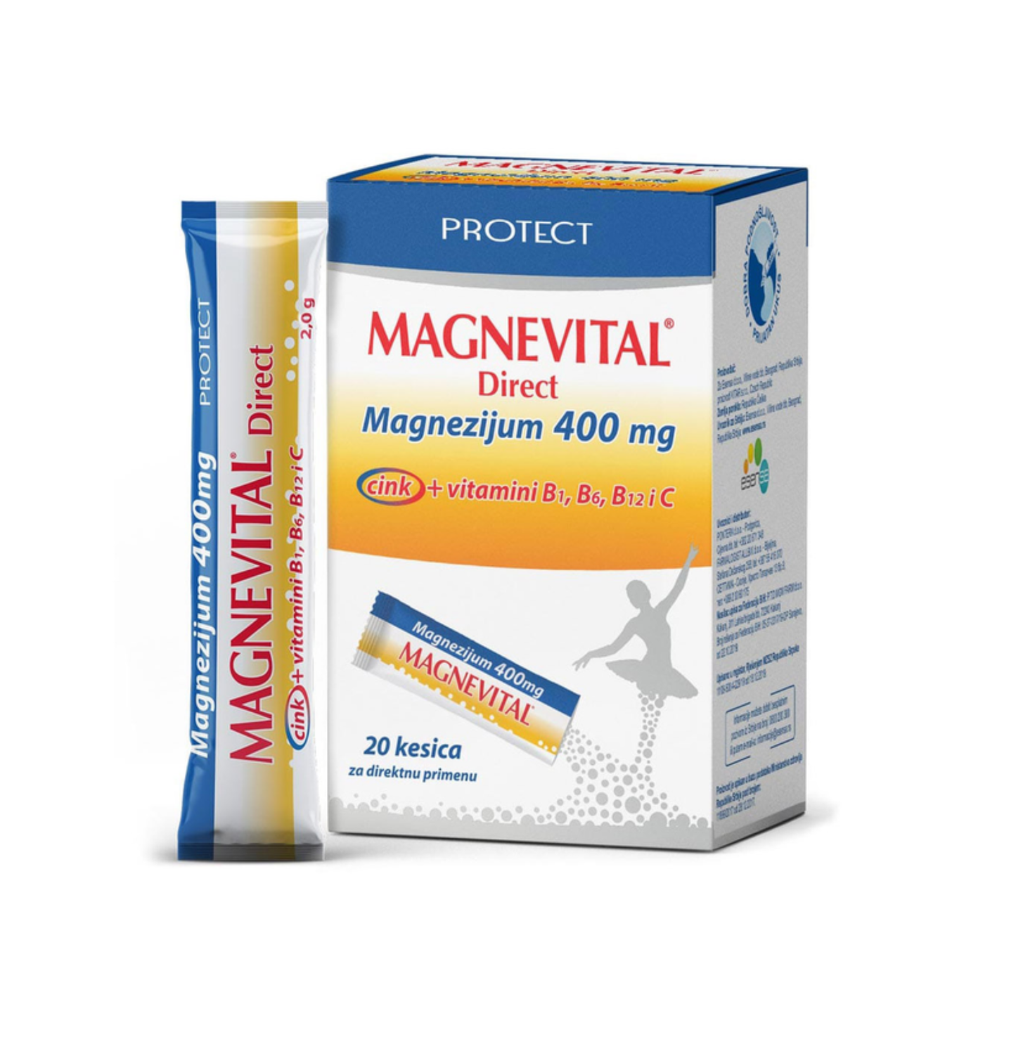 Magnevital Direct Magnezijum 20 kesica