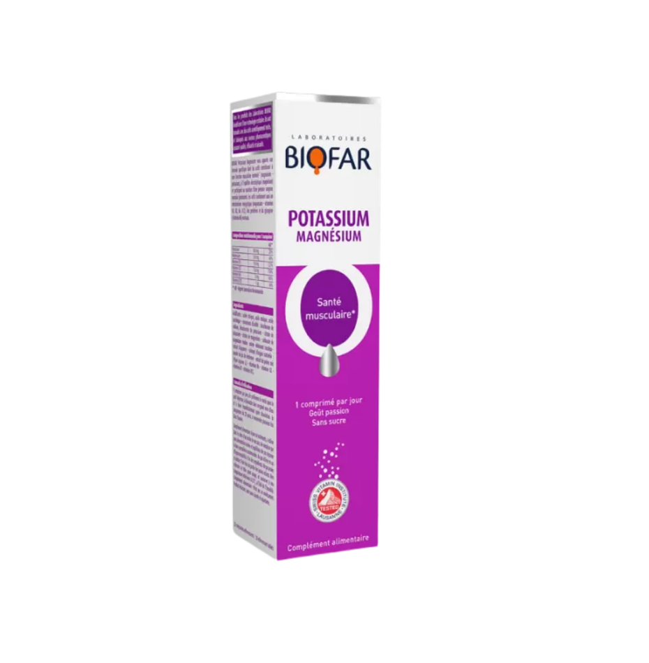 Biofar Kalijum + Magnezijum + B1 + B2 — 20 šumećih tableta