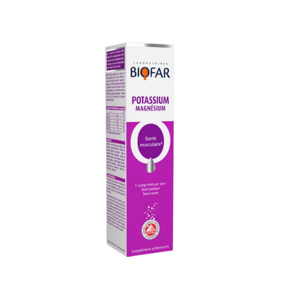 Biofar Kalijum + Magnezijum + B1 + B2 — 20 šumećih tableta