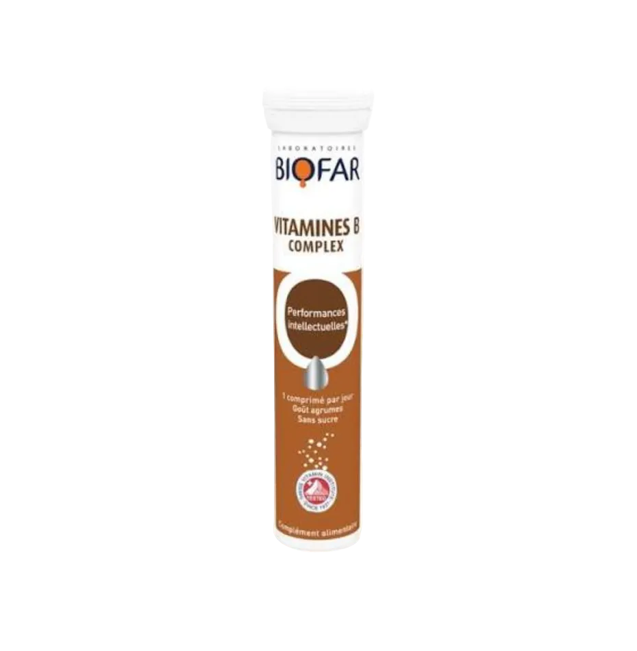 Biofar vitamin supplement tube on a white background