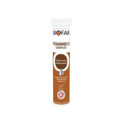 Biofar vitamin supplement tube on a white background