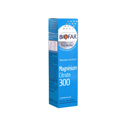 Biofar Magnesium Citrate 300 supplement box on a white background