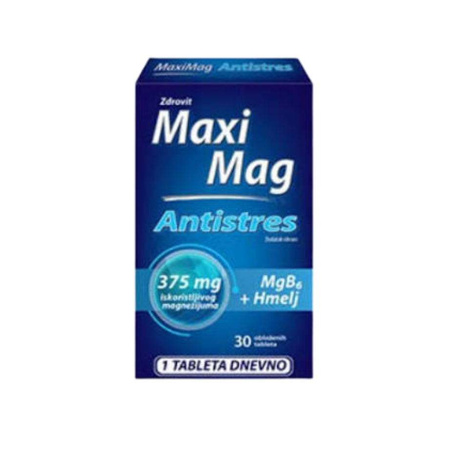Maxi Mag Antistres supplement box on a white background