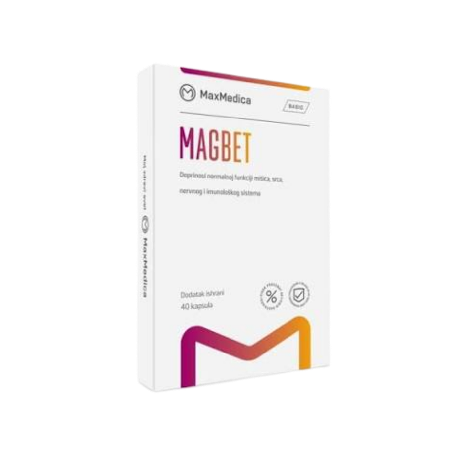 MaxMedica MagBet supplement package on a white background