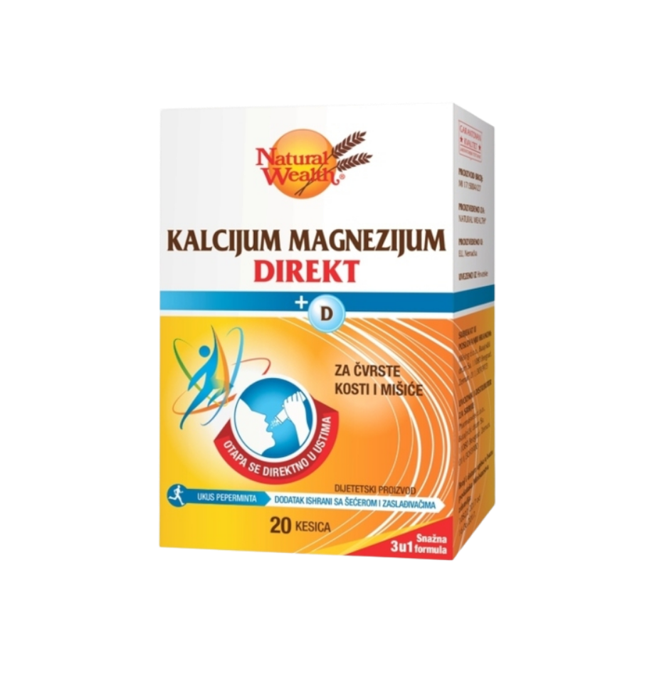 Box of Natural Wealth Calcium Magnesium Direct on a white background