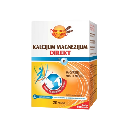 Box of Natural Wealth Calcium Magnesium Direct on a white background