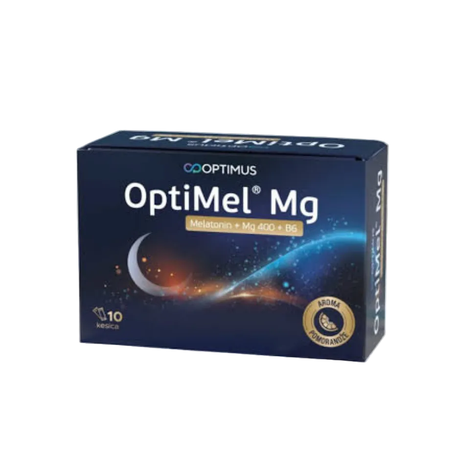 Box of Cooptimus OptiMel Mg supplement on a white background